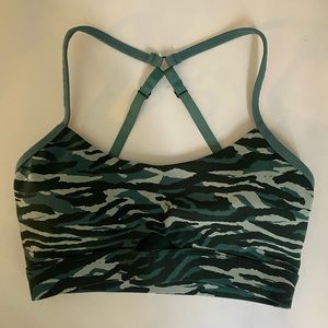 Ryderwear keyhole zebra sports bra